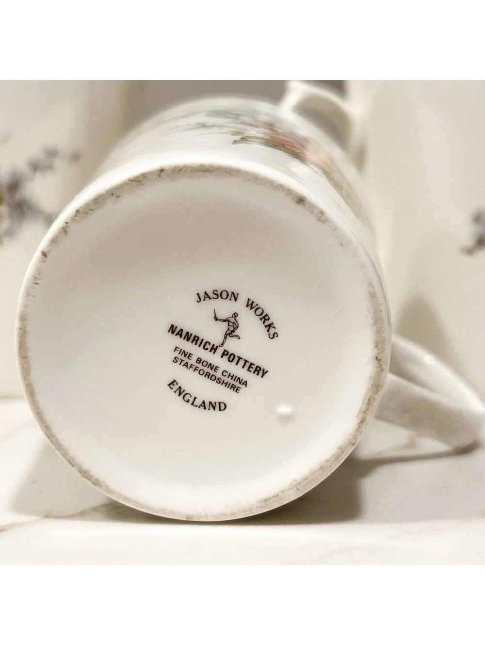 3 Jason Works Nanrich Pottery Mug Peony Bone China Romantic Garden Party Floral